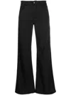 Dondup Wide Leg Amber Jeans In Black