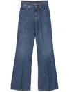 Dondup Amber Wide Flared Jeans In Blue