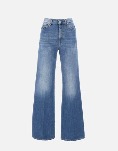 Dondup Amber Wide Leg Blue Jeans
