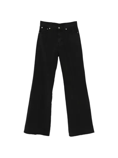 Dondup Amber Wide-leg Jeans In Black