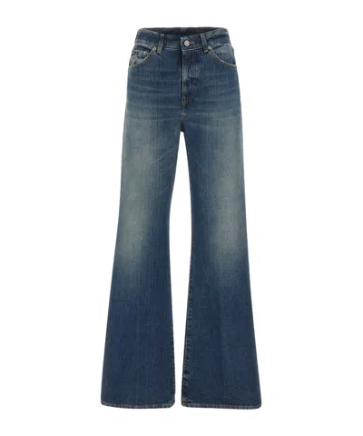 Dondup Amber Wide-leg Jeans In Blue