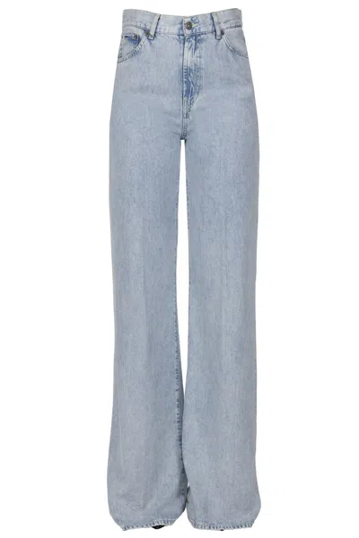 Dondup Amber Wide Leg Jeans In Blue