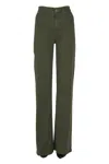 Dondup Amber Wide Leg Jeans In Green