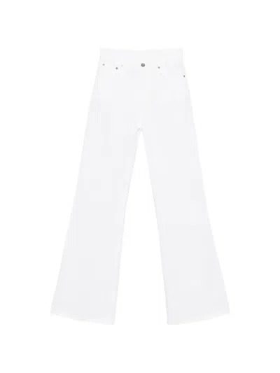 Dondup Amber Wide-leg Jeans In White