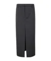Dondup Anthracite Herringbone Skirt In Black