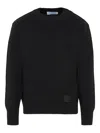 Dondup Appliqué Crewneck Sweater In Black
