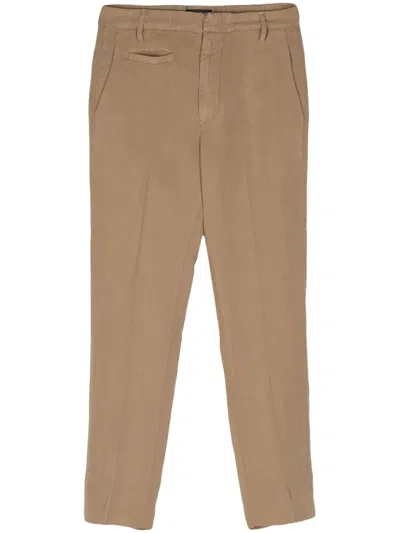 Dondup Ariel Tapered Trousers In Neutrals