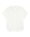 Dondup White Shirt In Cotton And Linen With Short-sleeves