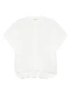Dondup White Shirt In Cotton And Linen With Short-sleeves In White