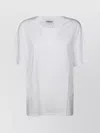 Dondup Basic Round Neck Short Sleeve Top In White