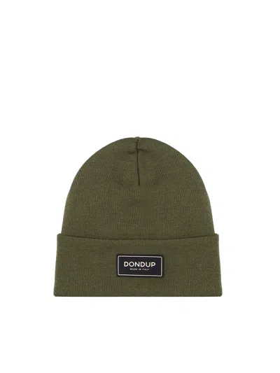 Dondup Beanie In Blended Wool In Grün