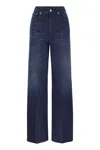 Dondup Beatrix - Five-pocket Wide-leg Jeans In Blue
