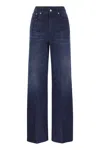 Dondup Beatrix - Five-pocket Wide-leg Jeans In Blue