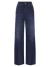 Dondup Beatrix - Five-pocket Wide-leg Jeans In Blue