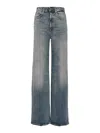Dondup Beatrix Wide Leg Jeans In Denim In Blue