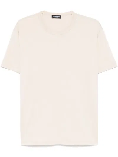 Dondup Beige Crewneck Solid T-shirt In Neutral