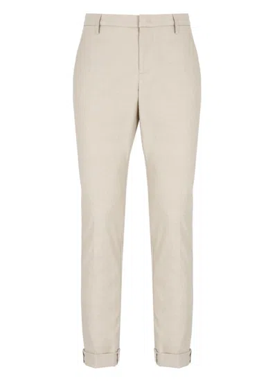 DONDUP BEIGE GAUBERT COTTON TROUSERS