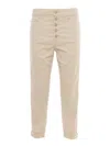 DONDUP BEIGE HIGH-WAISTED JEANS