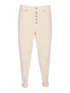 Dondup Beige Koons Buttons Gioiello Jeans In Neutral