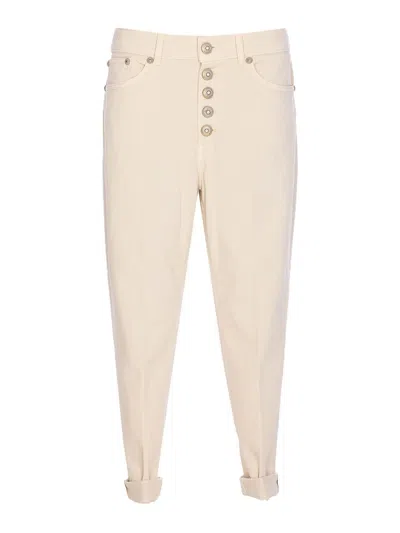 DONDUP BEIGE KOONS BUTTONS GIOIELLO JEANS