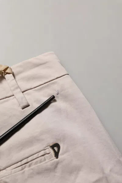 Dondup Beige Low Waist Tapered Women Cropped Trousers Pants In Multi