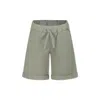 Dondup Elastic Waist Shorts In Beige
