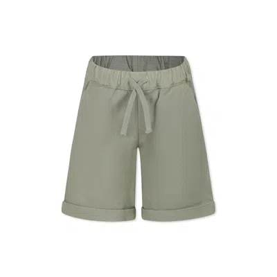 DONDUP GREEN SHORTS FOR BOY WITH LOGO