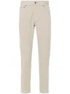 Dondup Trousers With Logo In Neutrals