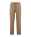 Dondup Louis Virgin Wool Trousers In Brown