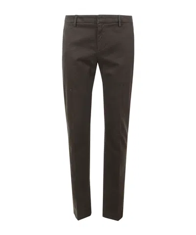 Dondup Belt-lined Casual Pants In Black