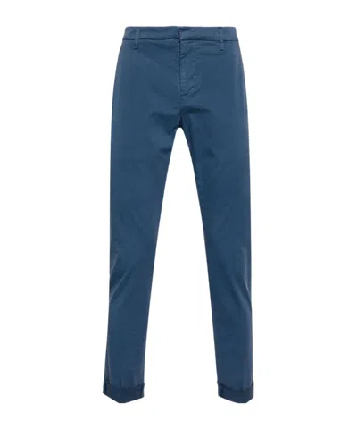 Dondup Belt Loop Belt Casual Pants In Blue