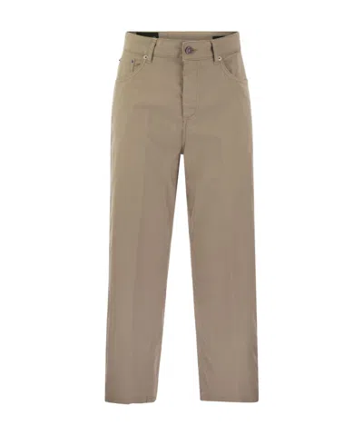 Dondup Belt Loop Belt Casual Pants In Brown