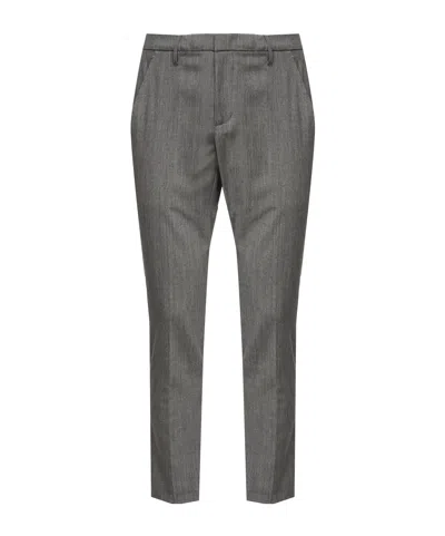 Dondup Belt Loop Casual Pants In Gray