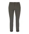 Dondup Gaubert Slim Fit Gabardine Trousers In Black
