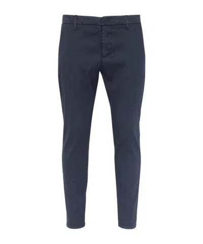Dondup Belt Loop Casual Pants In Blue