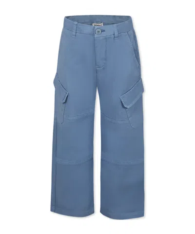 Dondup Kids' Belt-loop Casual Pants In Light Blue
