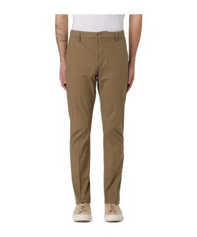 Dondup Belt Loop Casual Pants In Brown