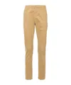 Dondup Cotton Chino Trousers With Roll-up Cuffs In Brown