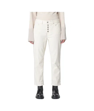Dondup Belt-loop Casual Pants In White