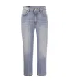 Dondup Tami Jeans Cinque Tasche A Gamba Larga In Gray
