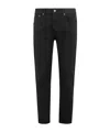 Dondup Carrot Leg Black Jeans With Five-pocket Design In Black