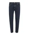 Dondup Relaxed-fit Cotton Pants With Five-pocket Design And Contrasting Patch In Black