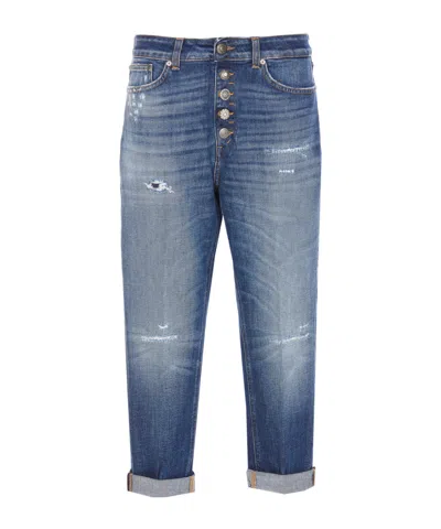 DONDUP DONDUP DISTRESSED BUTTON-FLY PANTS