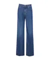 Dondup Flared Trousers With Pockets And Belt Loops In Blue