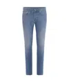 Dondup Washed Denim Jeans In Blue