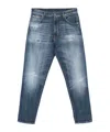 Dondup Distressed Denim Trousers Belt Loops In Blue