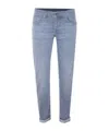 Dondup Button Five-pocket Jeans In Blue