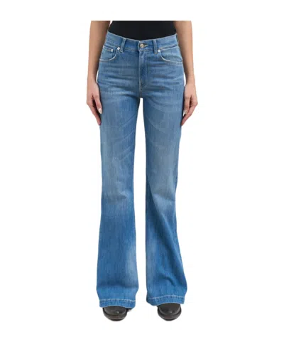 Dondup Belt Loop Jeans In Blue
