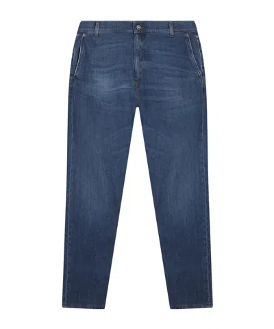 Dondup Belt Loop Jeans In Blue