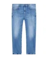 Dondup Alex Faded Belt Loops Trousers In Blue
